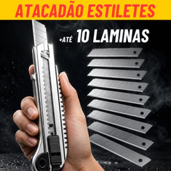 Estilete De Metal Profissional 18mm Opção com Lâmina ou Sem