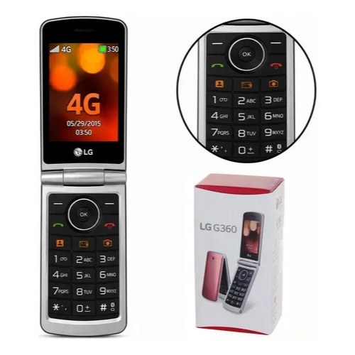 Celular LG G360 FLIP 4G Celular LG Abre e Fecha Simples Para Idosos Teclas Grandes Vermelho