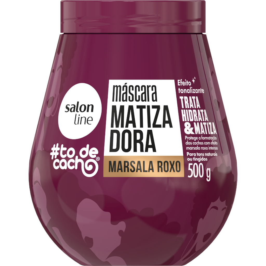 Máscara Matizadora #todecacho Marsala Roxo 500g Salon Line