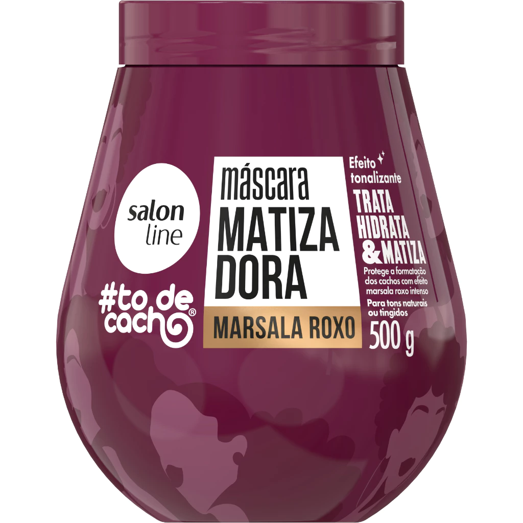 Máscara Matizadora #todecacho Marsala Roxo 500g Salon Line