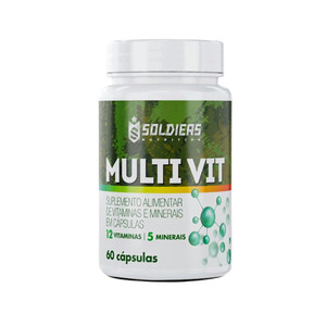 Multivitamínico 5 Minerais 12 Vitaminas Completo Saúde Imunidade Energia Soldiers Nutrition