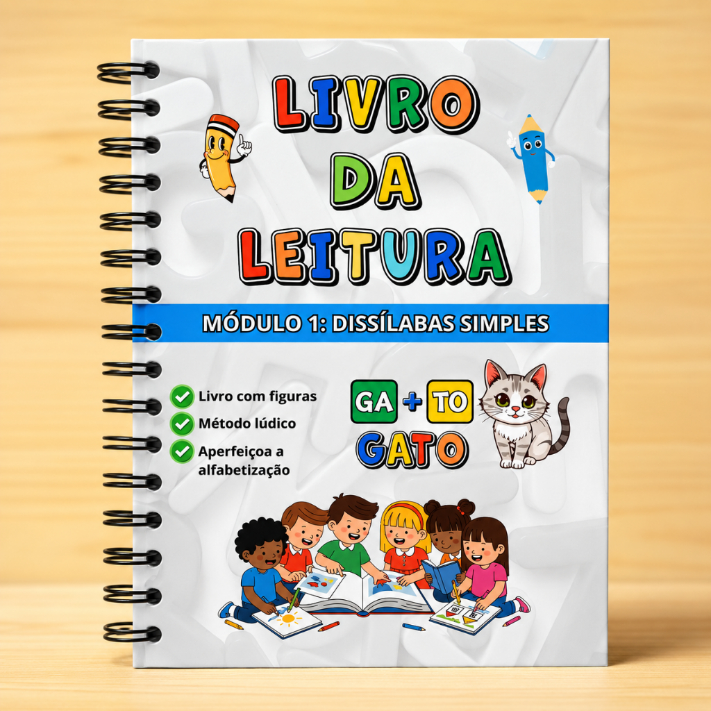 Livro Infantil Alfabetização Aprender a Ler com Sílabas