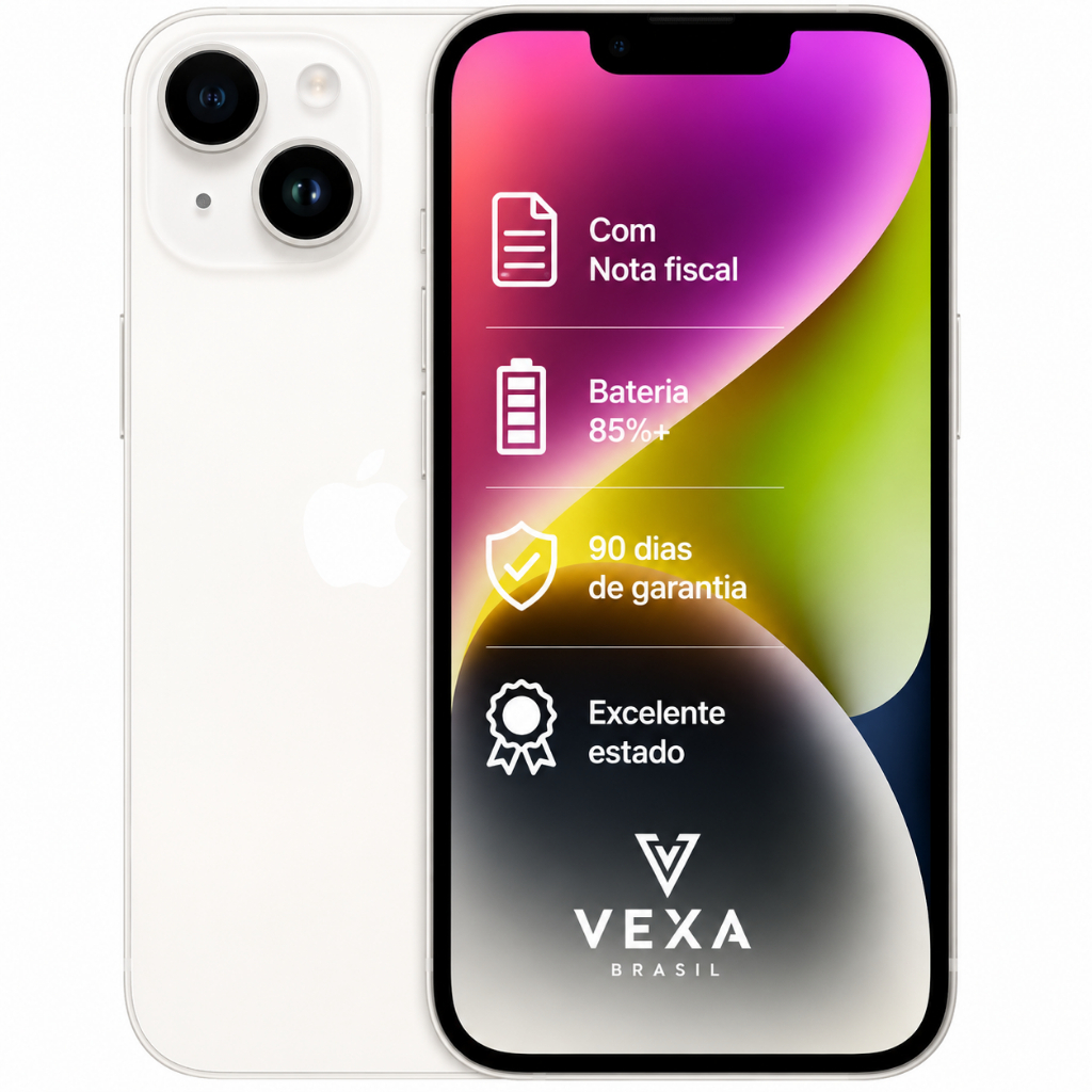 Apple iPhone 14 128GB | Semi Novo Premium | Bateria Mínima 85%