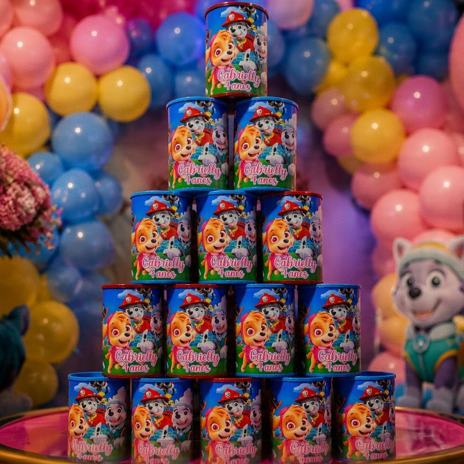 Cofrinhos Personalizados Patrulha Canina Infantil - Lembrancinha de Aniversário