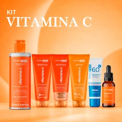 Kit Skincare Completo com Protetor 60 FPS Beleza e Cuidado Facial para Rotina de Autocuidado - Dermachem