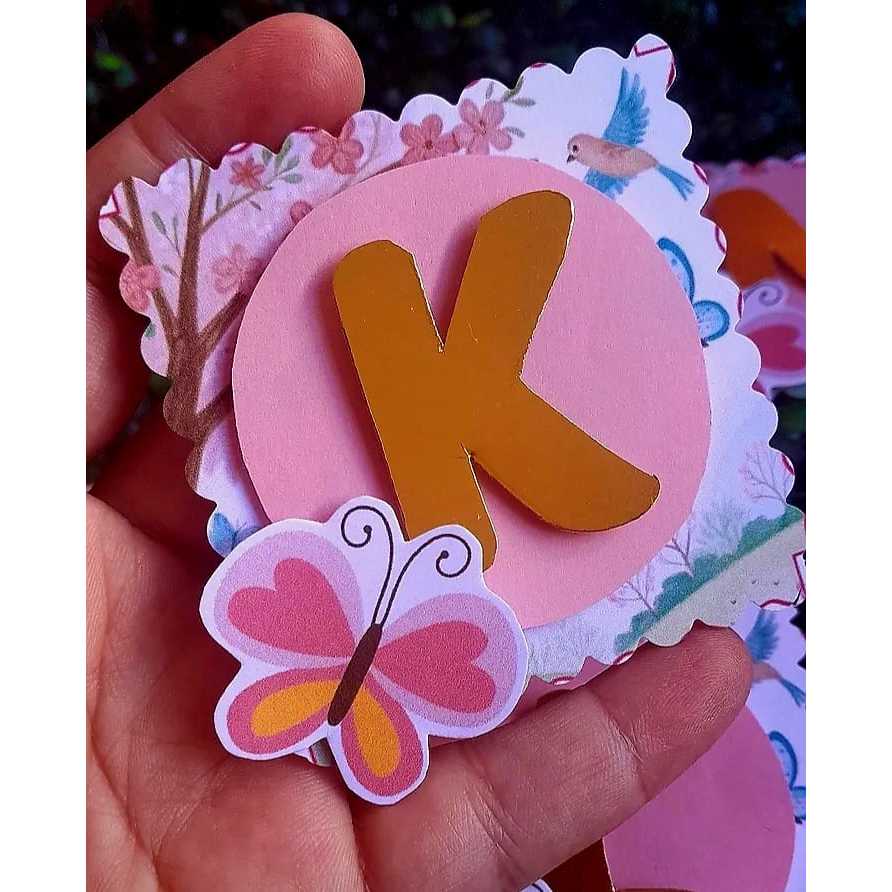 Aplique Jardim Borboletas 3D Lembrancinha Decoração Festa Infantil