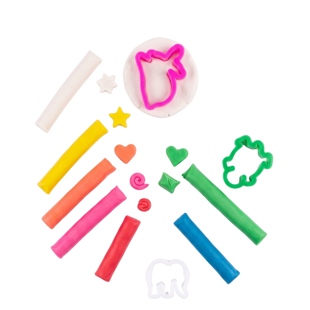 Kit Lembrancinha Infantil Massinha de Modelar com Cortadores e Solapa Personalizada Festa Infantil - Divertida Educativa