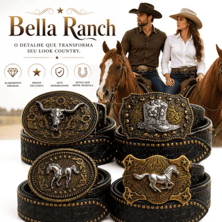 Cinto Country Feminino Fashion Rodeio Vaquejada Cavalgada Exclusivo