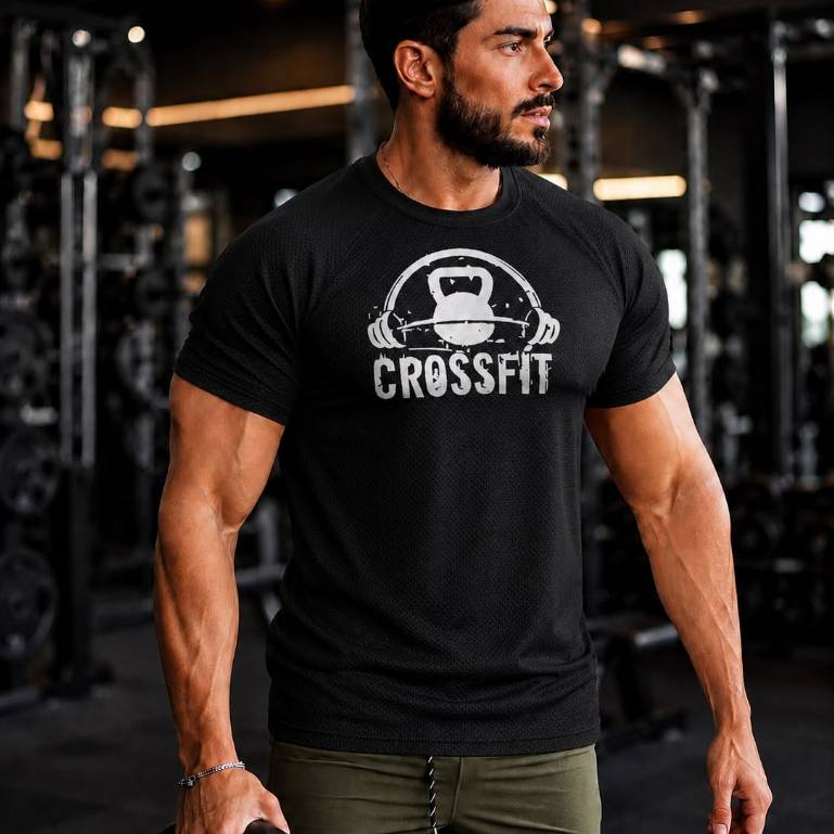 Camiseta Dryfit masculina Musculação Crossfit Corrida Muscuação Futebol Academia Respirável Leve Original da Avve Wear