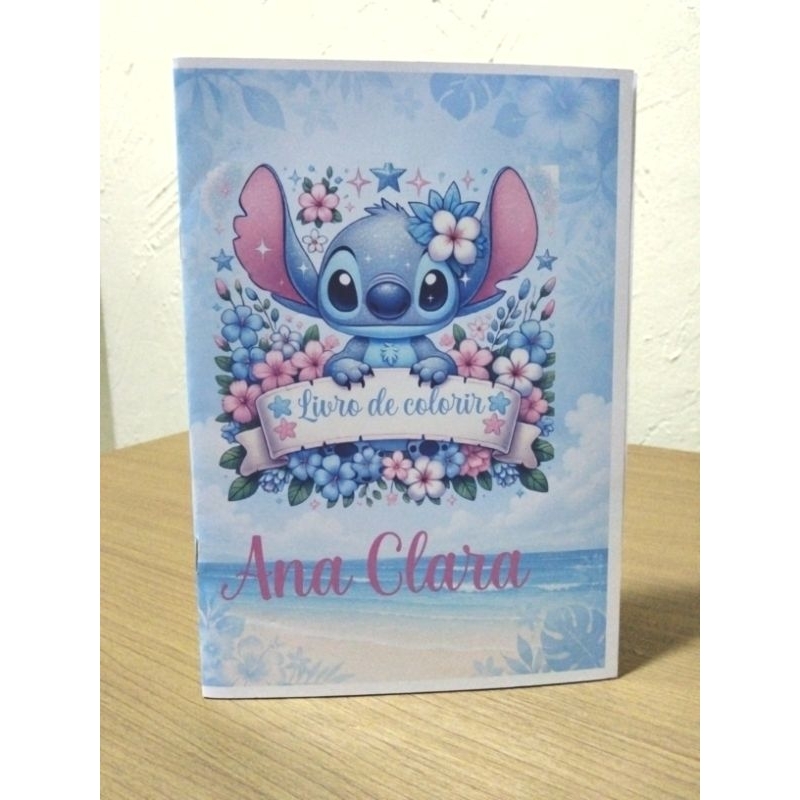 Revista de Colorir Personalizada – Lembrancinha de Aniversário | Tema Stitch | Nome e Idade Personalizados