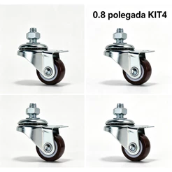 KIT 4 mini Rodízios , feitos de material TPE, com 0,8 polegadas e capacidade de carga de 50 kg. VEN2