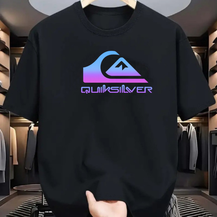 Camiseta Masculina Moderna Estilosa Camisa Estampada Quiksilver Algodão 30.1 Ótimo Caimento