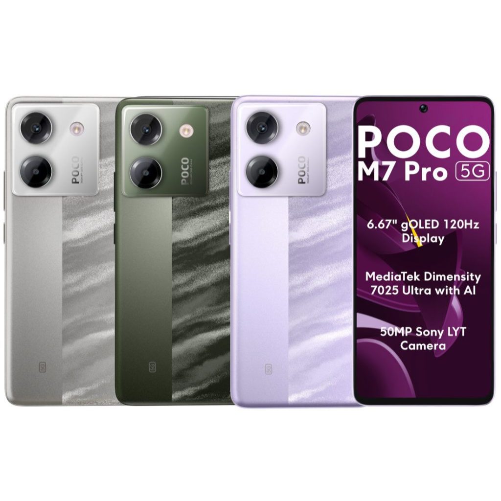 Smartphone Xiaomi Poco M7 Pro 5G Dual SIM Tela 6.67" AMOLED 120Hz 8GB + 256GB / 6GB + 128GB