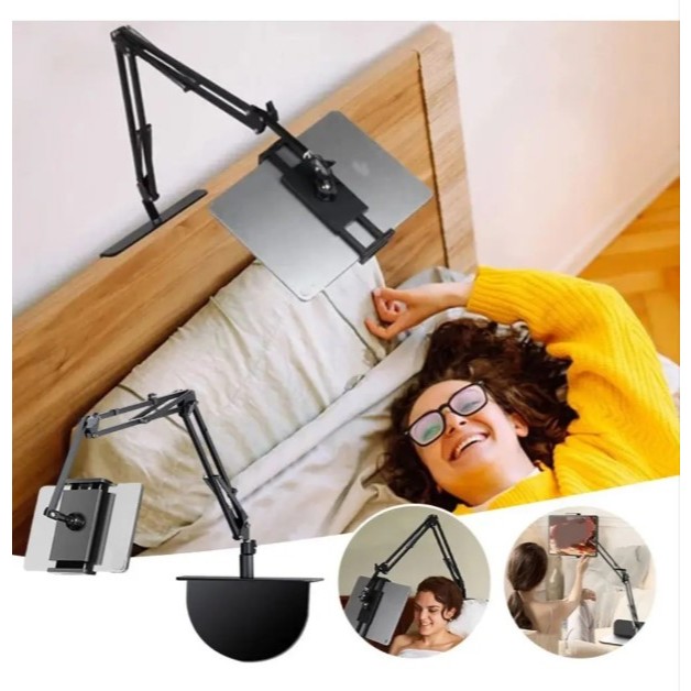 Suporte Ajustável para Celular e Tablet Uso em Cabeceira e Mesa (3680)