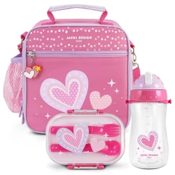 Kit Infantil Jacki Design Piccolino: Lancheira, Marmita e Garrafa - Cores e Estilos Variados