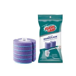 Refil Saniclick Flash Limp para Escova Sanitária Inteligente com 10 Esponjas Descartáveis e Detergente