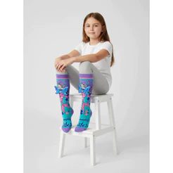 Meia 3D Divertida Infantil Cano Alto Tamanho Único Veste 32 ao 38 MI 3D Meia Maluca