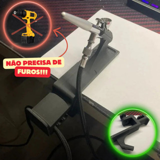 Suporte apoio para aerógrafo rosqueável de mesa bancada pintura artesanato