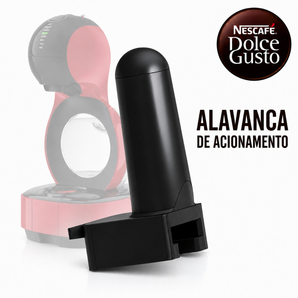 Alavanca de acionamento cafeteira Dolce Gusto Lumio peça de reposição botão de acionamento