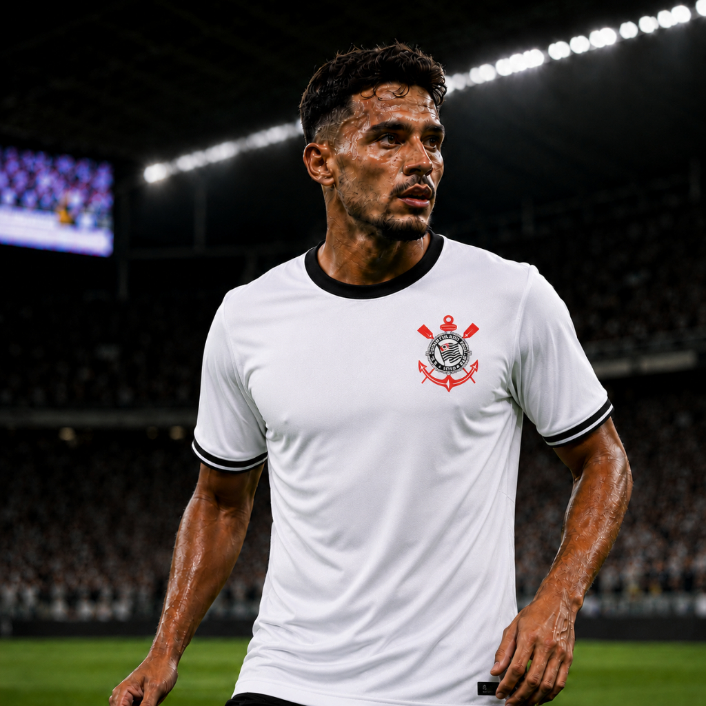Camiseta Corinthians Masculino Licenciada Braziline Branca Camisa de Time Torcedor Casual Timão Original Premium