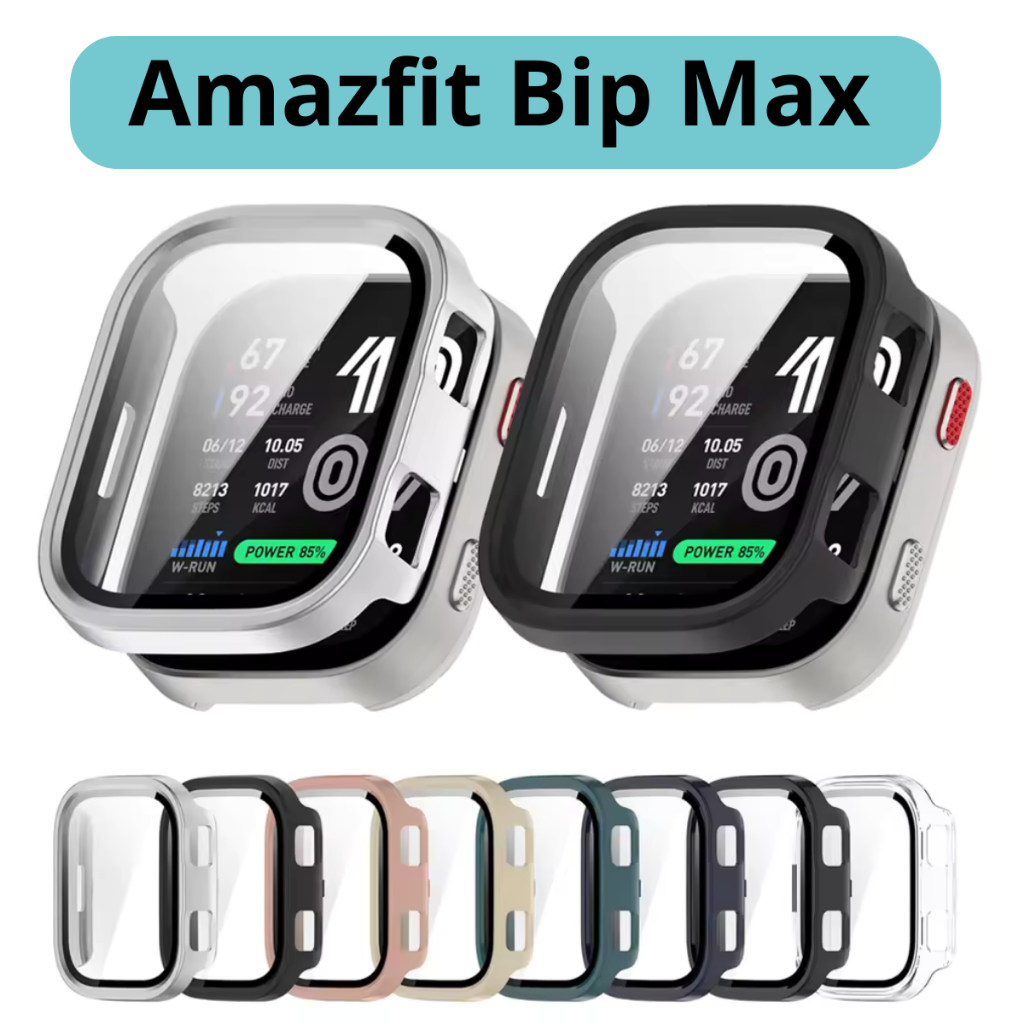 Capa Case Com Pelicula Embutida Para Amazfit Bip Max A2568 Protetora Anti Quedas