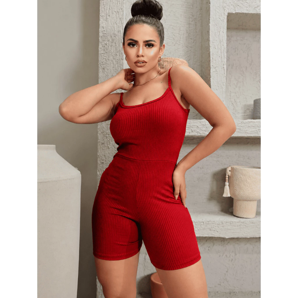 Macaquinho Feminino Canelado Justo Fitness