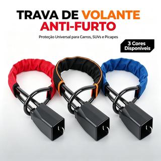 Cadeado Anti-Furto para Volante de Carro, Proteção de Segurança Compatível com Diversos Modelos de Automóveis