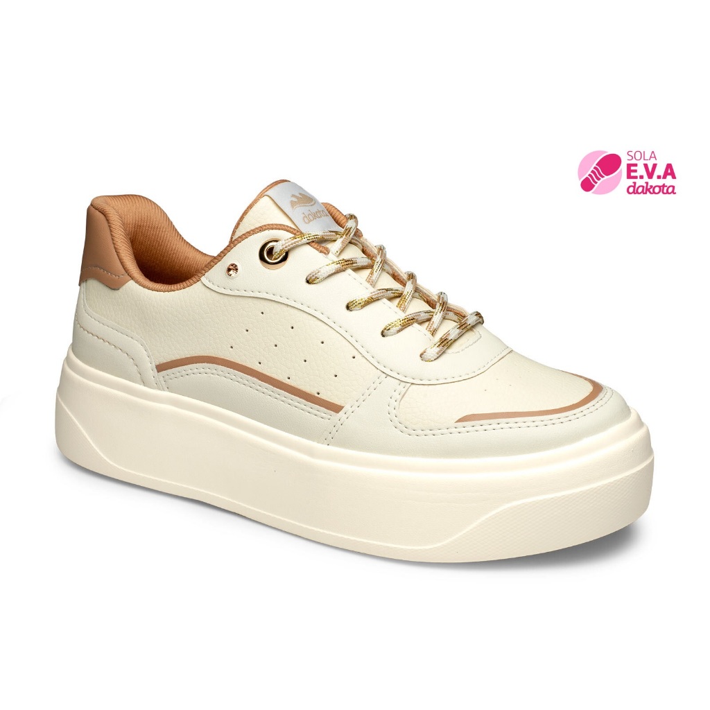 Tênis Feminino Dakota Sola Plataforma Moda Blogueira Elegante Casual Moderno Premiun Leve Versátil Estiloso Confortável