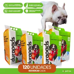 Kit 4 Tapete Higiênico Durapads 60x60cm - 30 Unidades