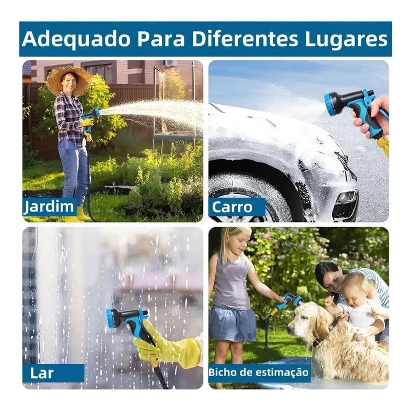Mangueira de Jardim 30m Expansível em Borracha — foto 6