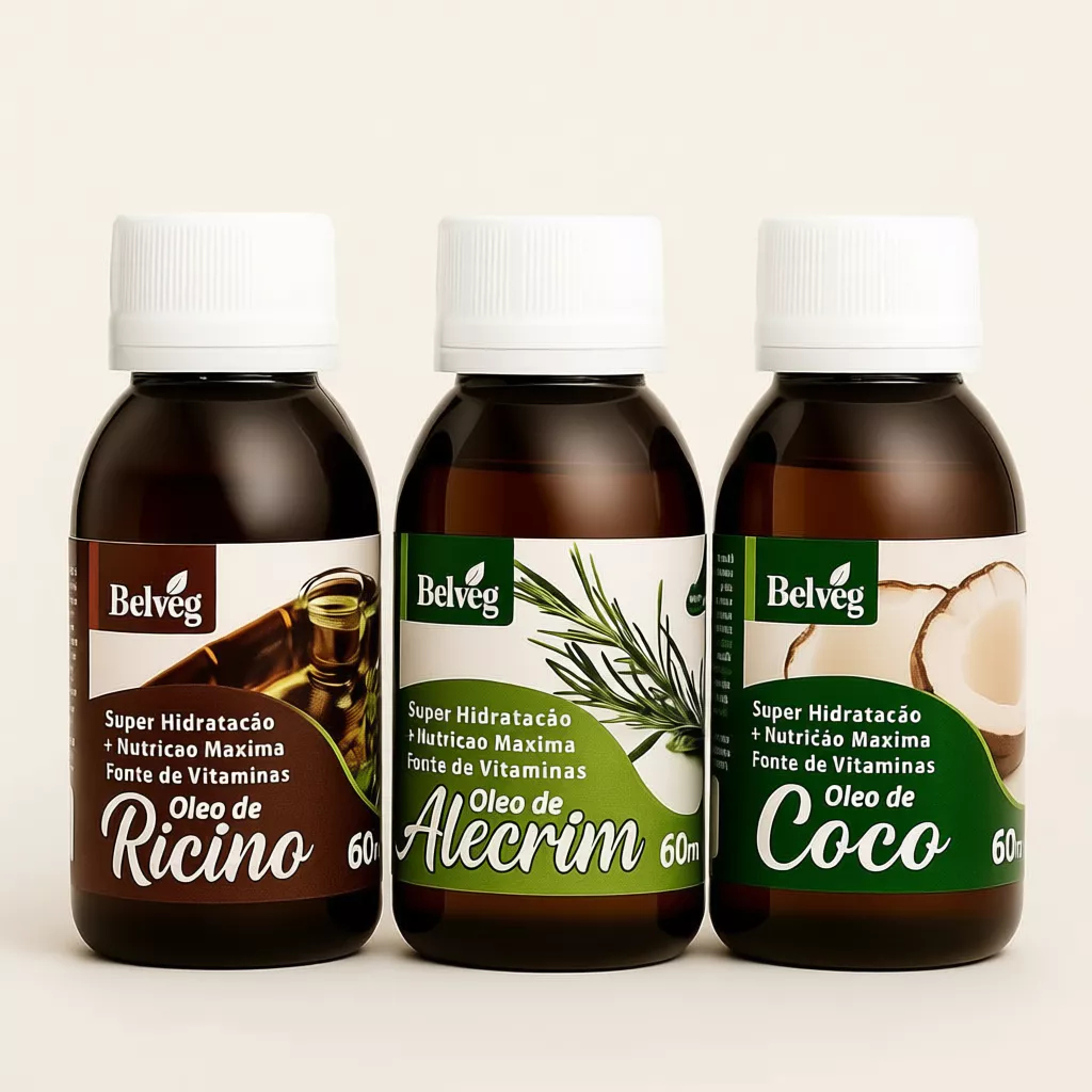 Terapia Capilar Misturinha Belveg Óleo de Coco + Rícino + Alecrim 60ml umectação -