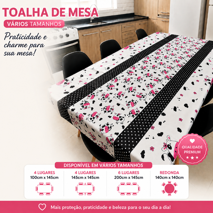 Toalha de Mesa Cozinha Vários Tamanhos e Estampas Decoração Casa Sala Jantar Alta Qualidade