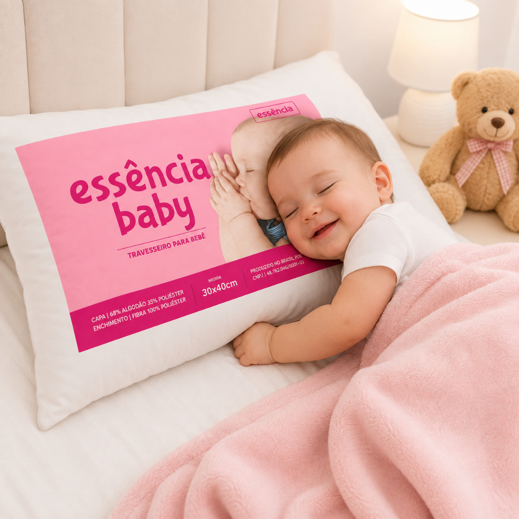 Travesseiro Baby Antialérgico 40x30cm Super Macio E Confortável Selecione Quantidade