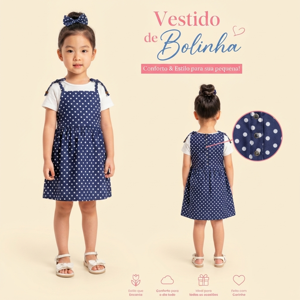 Vestido Infantil Bebê Menina Alcinha Estampado Rodado Festa Passeio Verão Moda Infantil