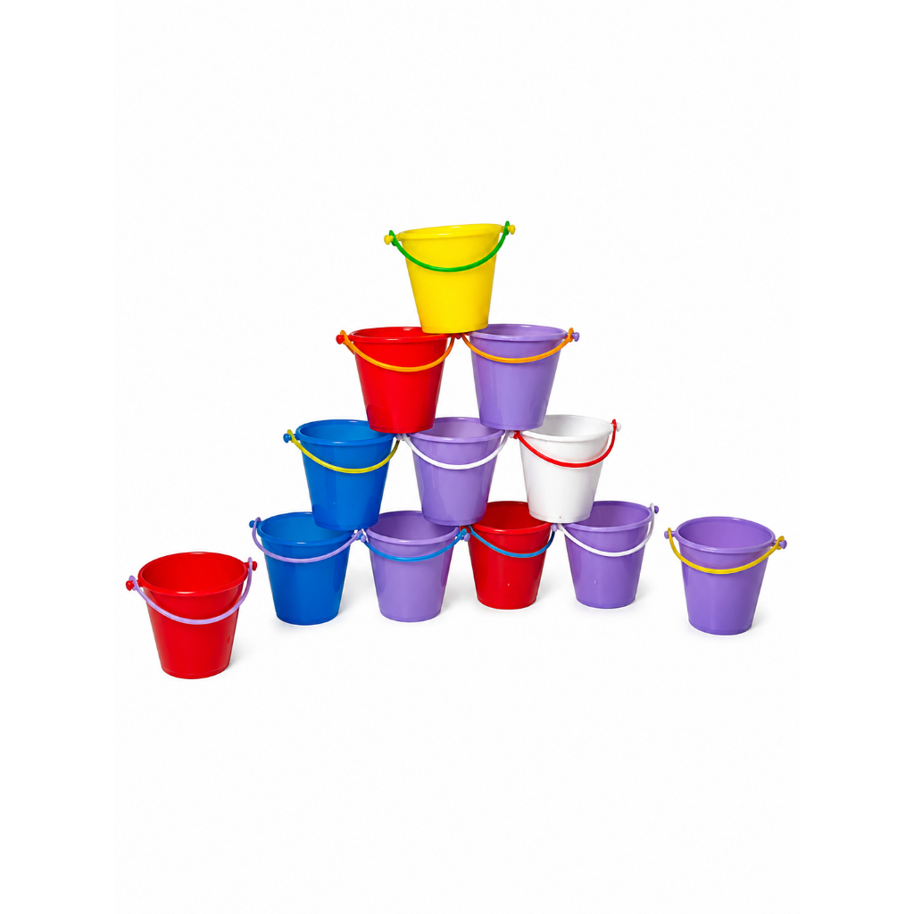 kit 12/24 Mini Baldinho Brinquedo Plástico Colorido para Crianças,Festa Infantil Lembrancinha ou mini decorações
