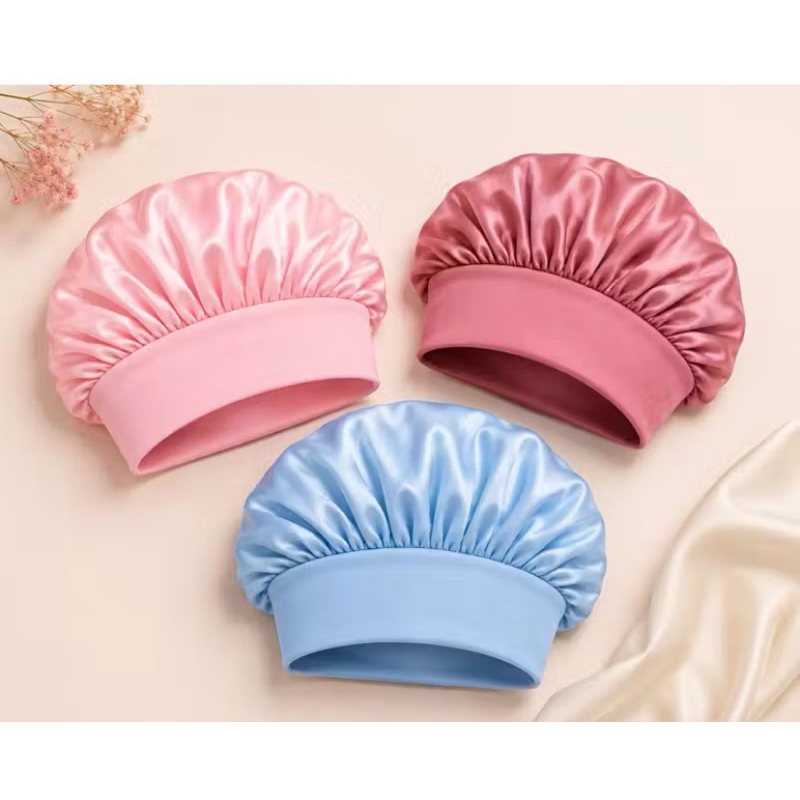 Kit com 3 Toucas de Cetim com Faixa Larga Anti Frizz Confortável — imagem 3 de 3