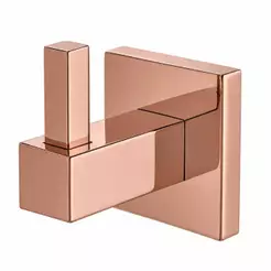 cabide para banheiro super luxo latão maciço rose gold
