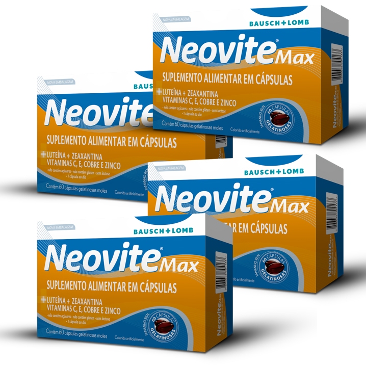 Neovite Max 60 Cápsulas Gelatinosas 04 Caixas