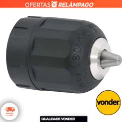 Mandril Aperto Rápido 0,8 a 10mm 3/8" x 24 Fios para Furadeira Parafusadeira VONDER