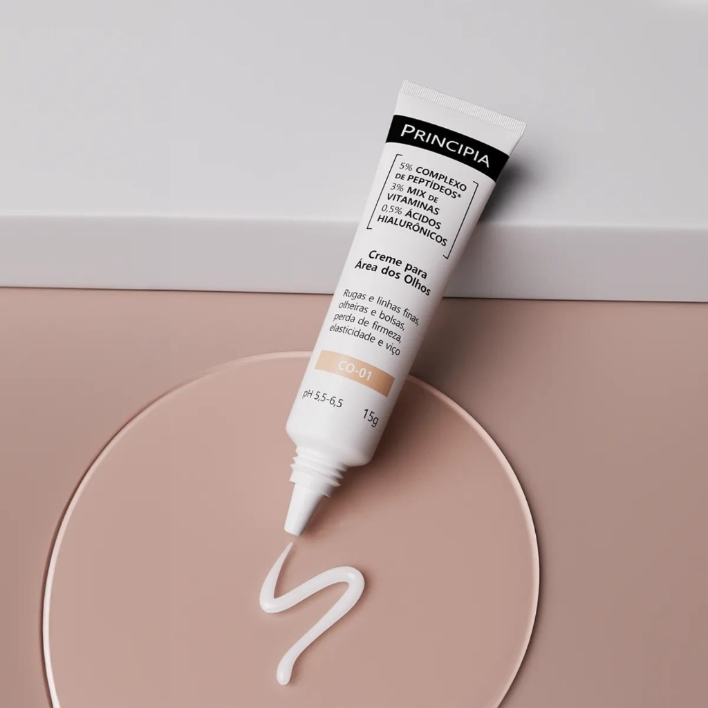 Creme para área dos olhos 5% Complexo de Peptídeos + 3% Mix de Vitaminas + 0,5% Ácidos Hialurônicos CO-01 com 15g · foto 2