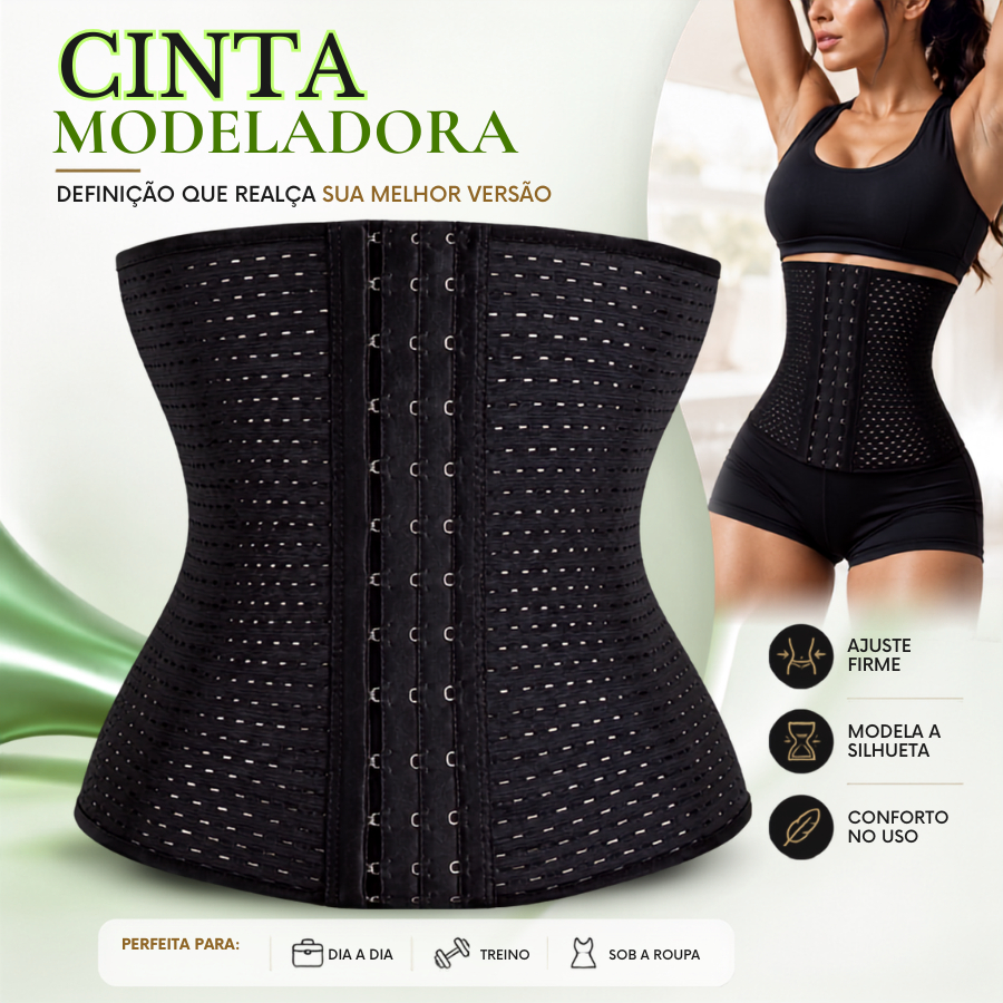 Cinta Elastique Modeladora De Alta Compressão Redutor Afina Cintura