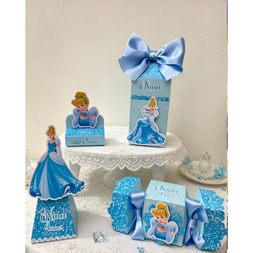 Caixinhas Personalizadas Cinderela Lembrancinhas Kit Festa