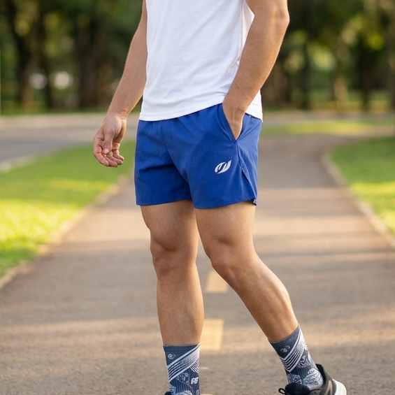 Shorts Masculino Corrida Treino Academia Curto Com Elastano e Bolso Leve Confortável P ao G4