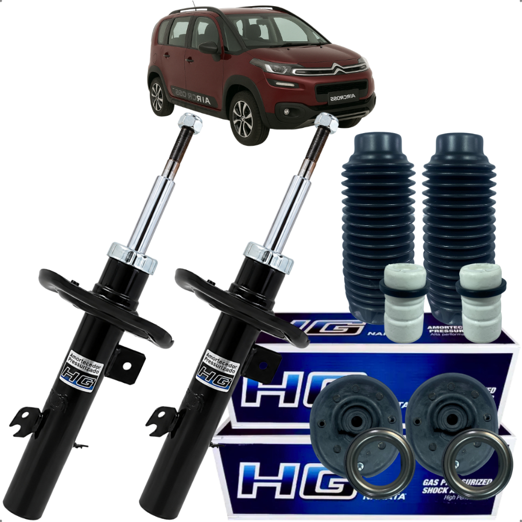 Kit Amortecedor Dianteiro Coxim Batente Coifa Aircross