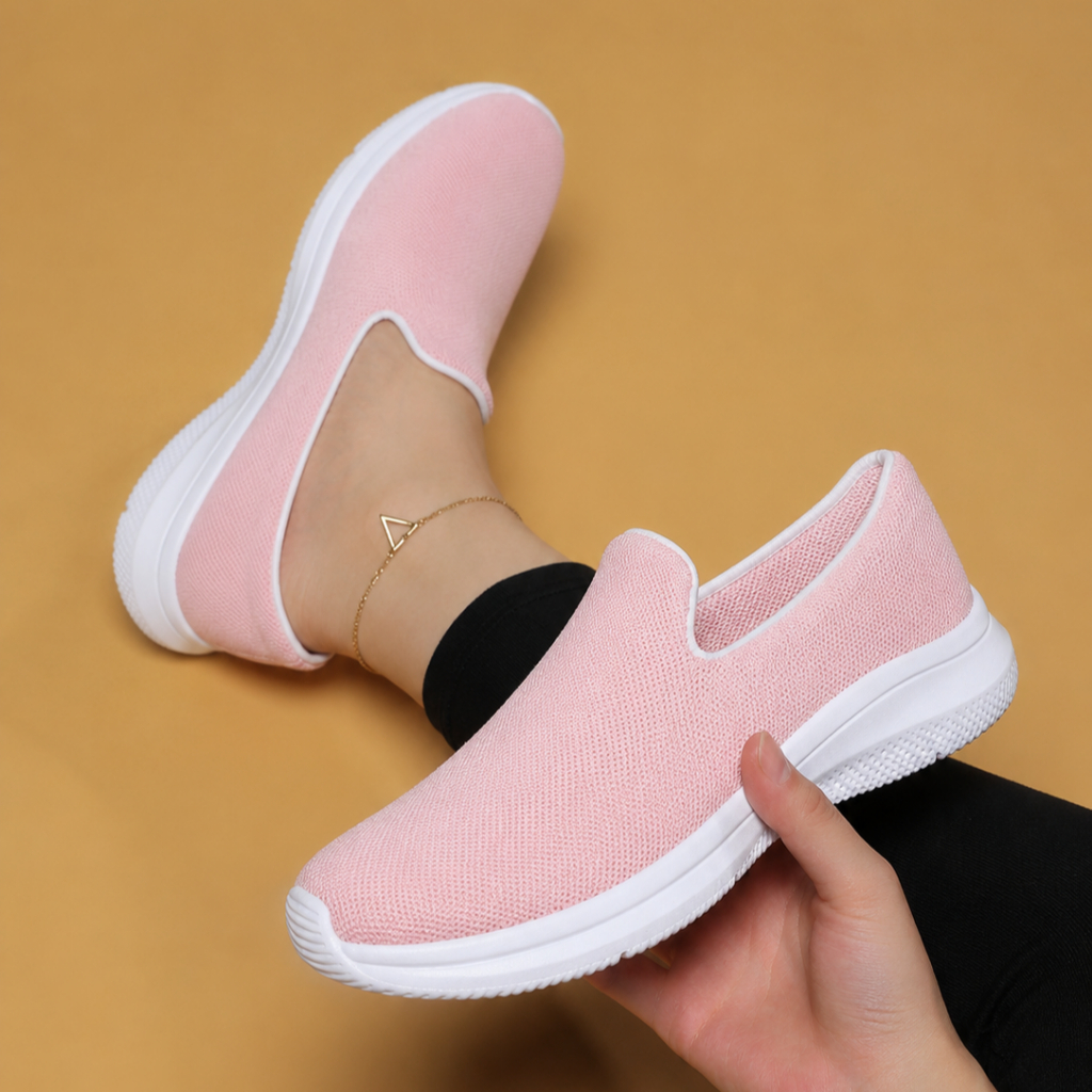 Sapatilha Feminina Estilosa e Confortavel Leve e Macio Antiderrapante Tenis Meia Slip On Ortopédico