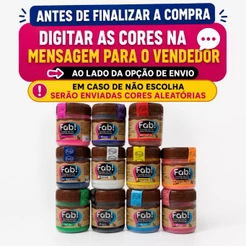 3un CORANTE EM PÓ PARA CHOCOLATE 5g CORES FAB - ESCOLHA SUAS CORES