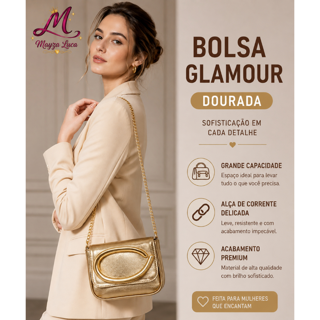 Bolsa Lançamento Alça Mão Mini Bag Glamour Festa Casamento Formatura Balada Porta Celular Corrente