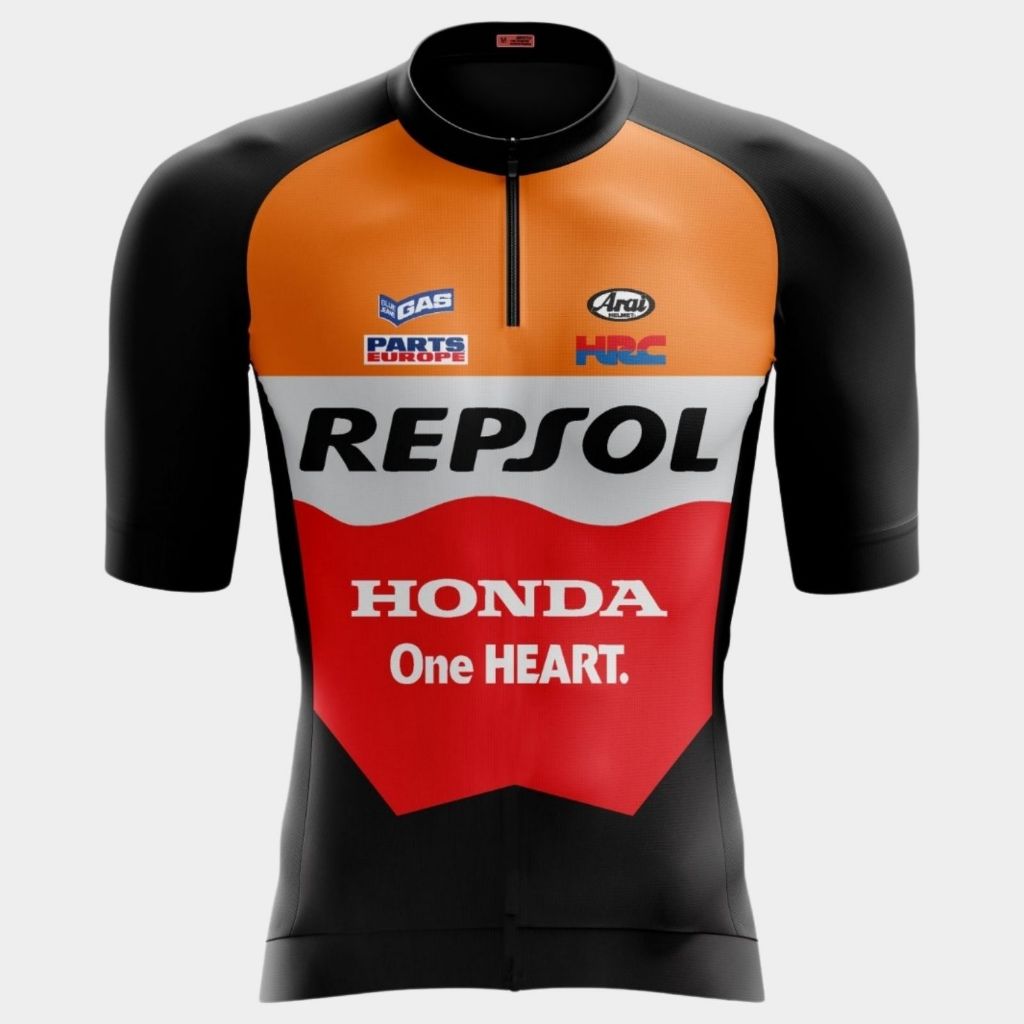 Camisa de Ciclismo Masculina Camiseta Preta Laranja Roupa Bike Pedal Mtb