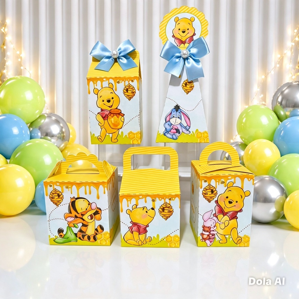 Kit Festa Ursinho Pooh / Caixinhas/ Lembrancinhas / Festa Infantil / Aniversário / Caixa