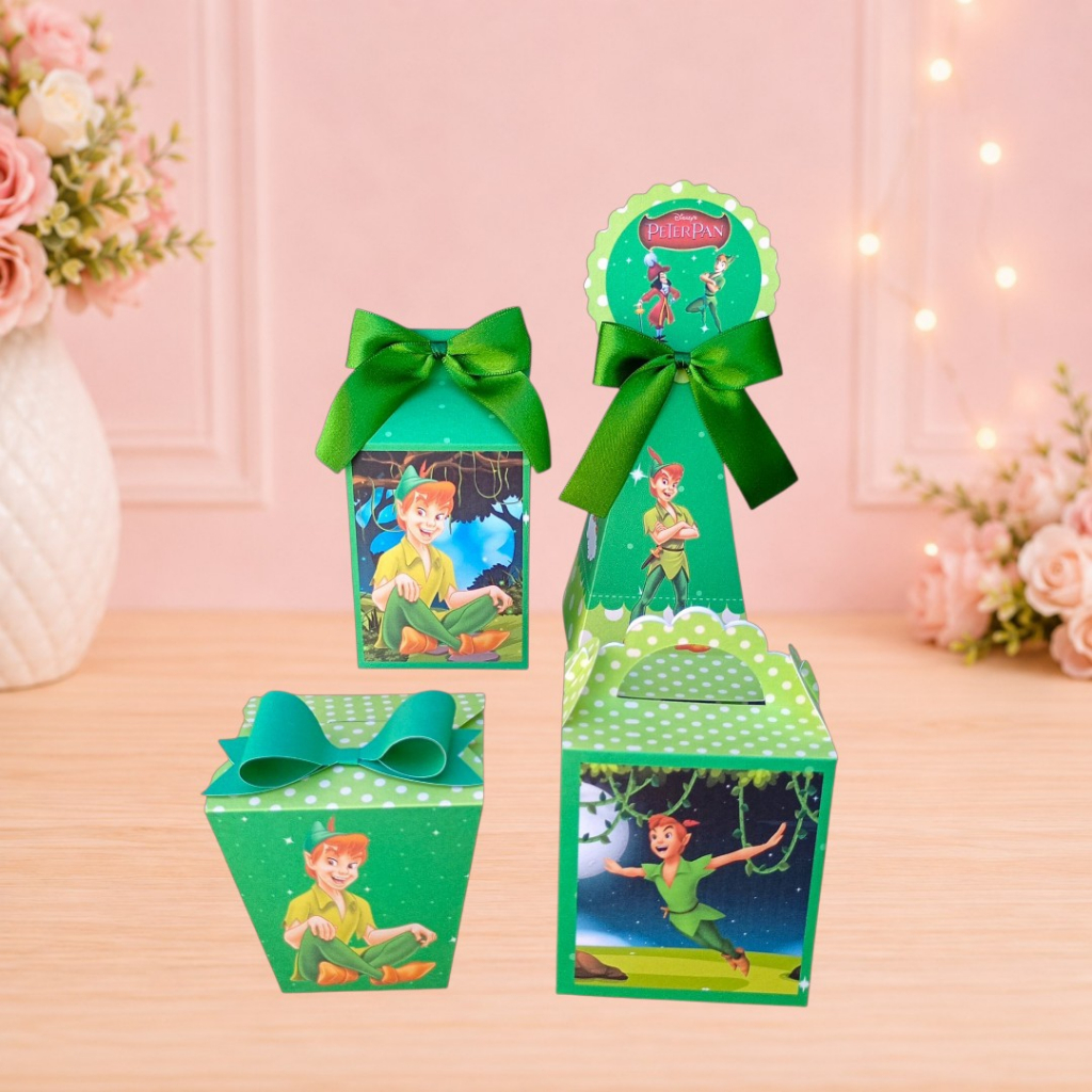Kit festa Peter Pan | Personalizados | Aniversários | Papelaria Personalizada | caixinhas | Lembrancinhas